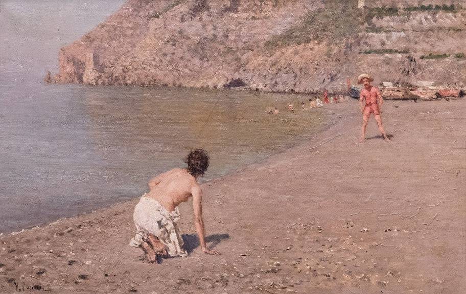 On the beach - Vincenzo Caprile