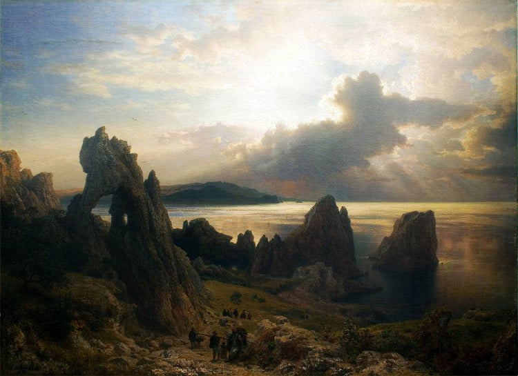 On the coast of Capri - Andreas Achenbach