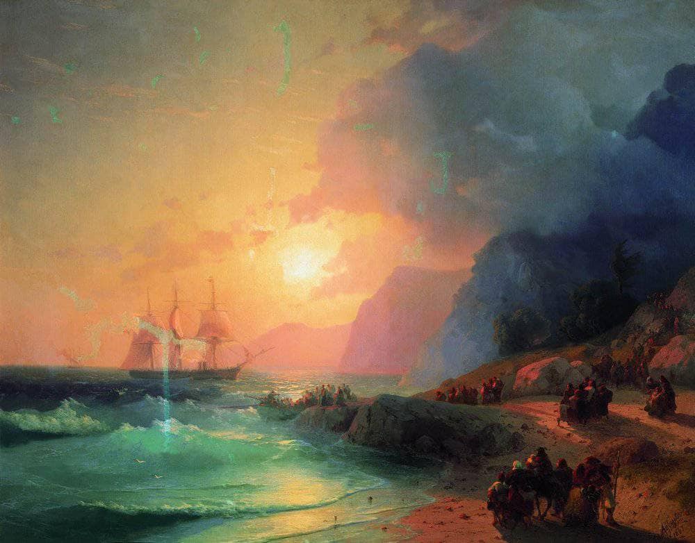 On the Island of Crete by Ivan Aivazovsky — hand-painted landscape oil painting reproduction on canvas
