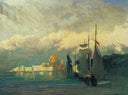 On the Neva by Fyodor Vasilyev — ships oil painting wall art, Realism