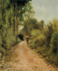 On the Path by Pierre-Auguste Renoir — hand-painted botanical oil painting reproduction on canvas