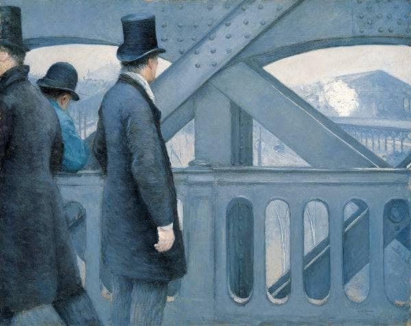 On the Pont De LâEurope by Gustave Caillebotte — hand-painted architectural oil painting reproduction on canvas