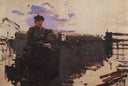 On the road by Konstantin Korovin — male oil painting wall art, Impressionism