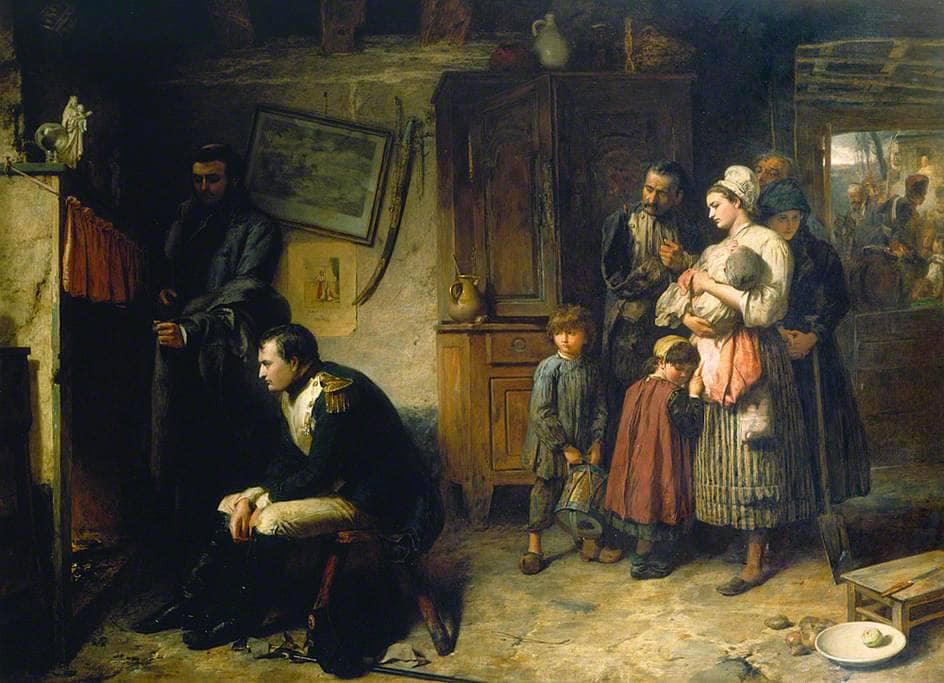 On the Road from Waterloo to Paris by Marcus Stone — hand-painted portrait oil painting reproduction on canvas