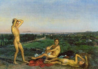 On the shore of the Bay of Naples by Alexander Ivanov — hand-painted cultural oil painting reproduction on canvas