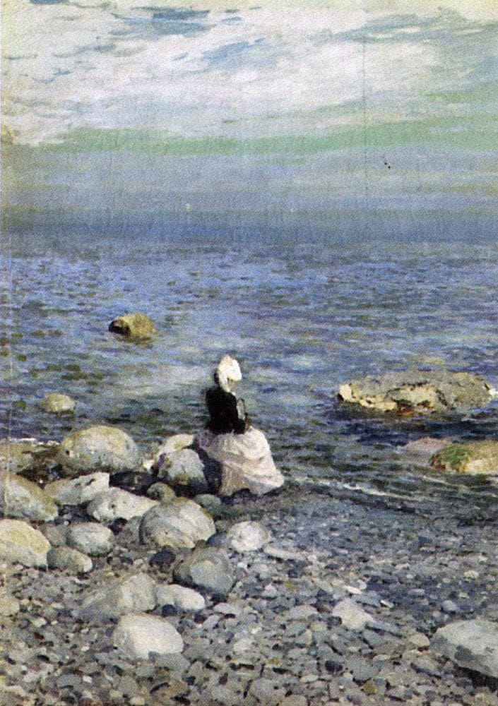 On the Shore of the Black Sea by Konstantin Korovin — hand-painted landscape oil painting reproduction on canvas