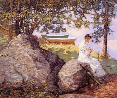On the Shore by Julian Alden Weir — oil painting reproduction