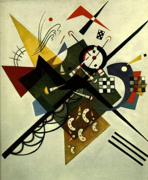 On White II by Wassily Kandinsky — hand-painted abstract oil painting reproduction on canvas