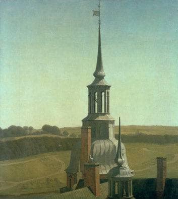 One of the Small Towers on Frederiksborg Castle by Christen Kobke — oil painting reproduction