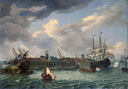 Onrust Island near Batavia by Abraham Storck — ships oil painting wall art, Baroque