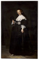 Portrait of Oopjen Coppit by Rembrandt — hand-painted portrait oil painting reproduction on canvas