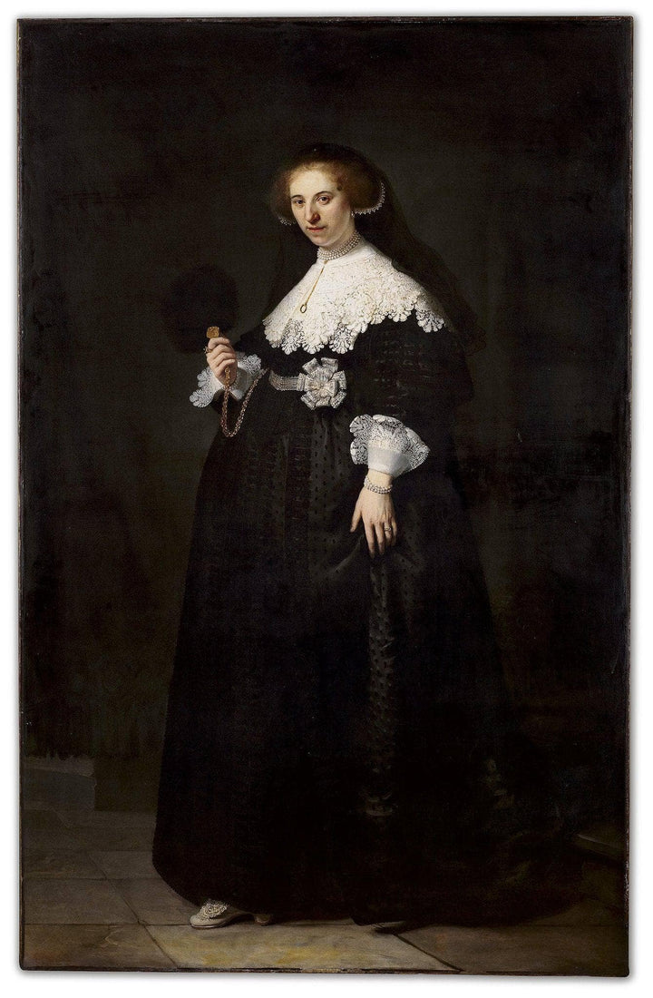 Portrait of Oopjen Coppit by Rembrandt — hand-painted portrait oil painting reproduction on canvas