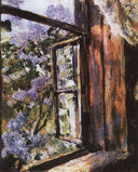 Open Window. Lilacs by Valentin Serov — flower oil painting wall art, Impressionism