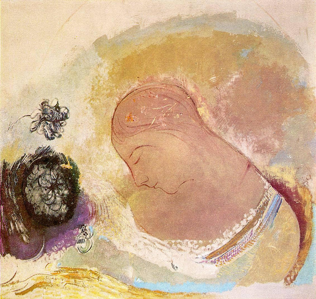 Ophelia by Odilon Redon — hand-painted botanical oil painting reproduction on canvas
