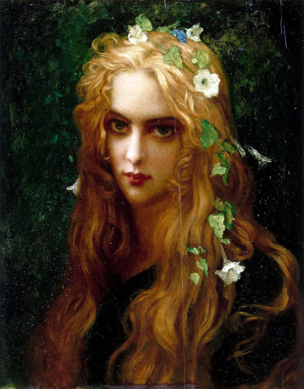 Ophelia by Ernest Hébert — hand-painted portrait oil painting reproduction on canvas
