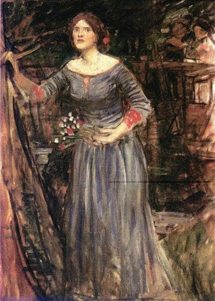 Ophelia by John William Waterhouse — hand-painted botanical oil painting reproduction on canvas