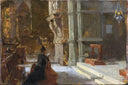 Oración by José Garnelo — architectural oil painting wall art, Naturalism