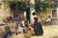 Orange seller by Joaquín Sorolla — hand-painted cultural oil painting reproduction on canvas