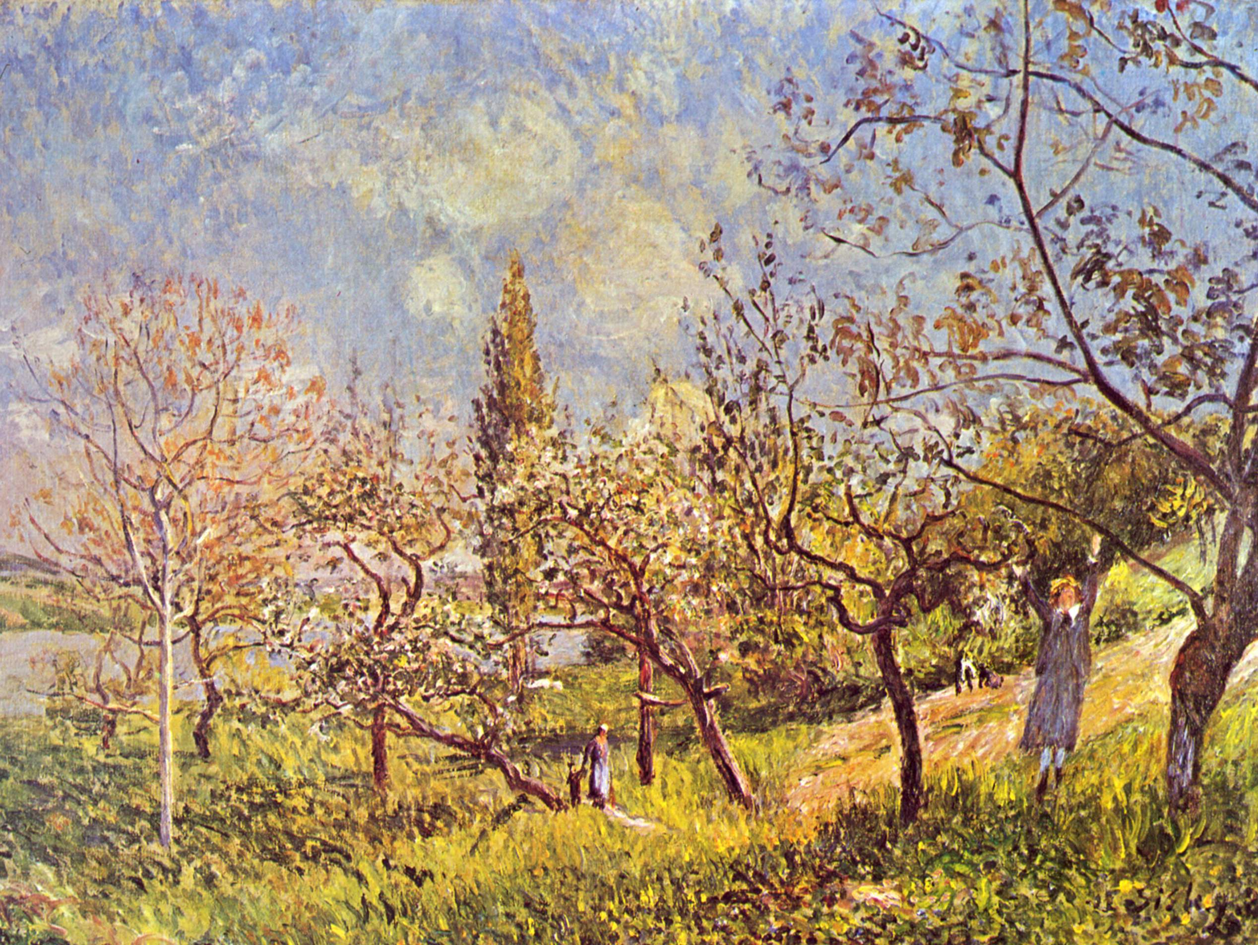 Orchard in Spring - Alfred Sisley