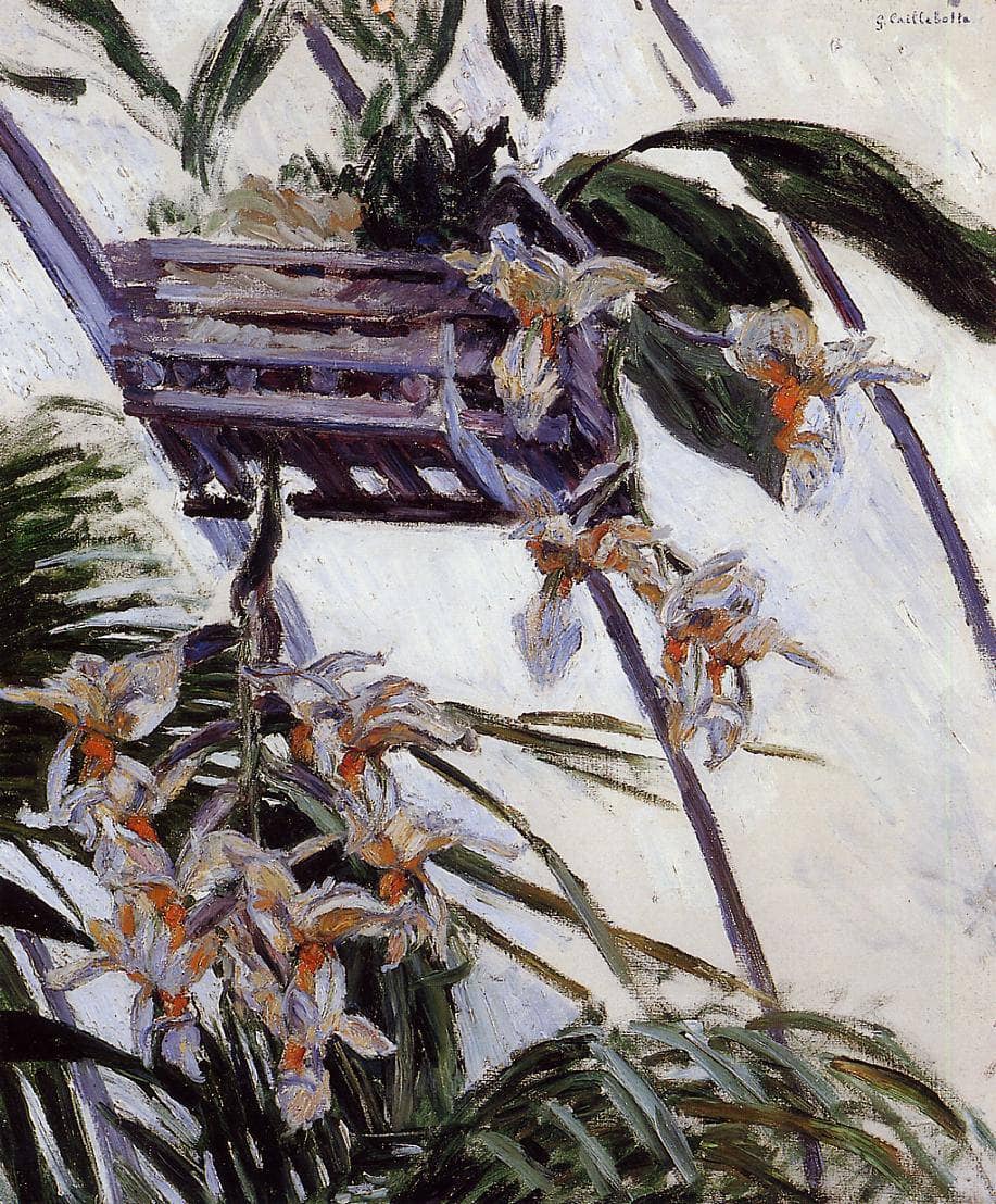 Orchids by Gustave Caillebotte — hand-painted abstract oil painting reproduction on canvas