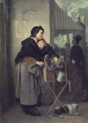 Organ Grinder in Paris by Vasily Perov — male oil painting wall art, Realism