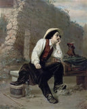 Organ Grinder by Vasily Perov — hand-painted animal oil painting reproduction on canvas