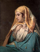 Oriental woman by Jean-François Portaels — female oil painting wall art, Orientalism