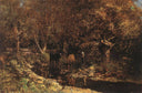 Osiery with Cows by Laszlo Mednyanszky — forest oil painting wall art, Romanticism