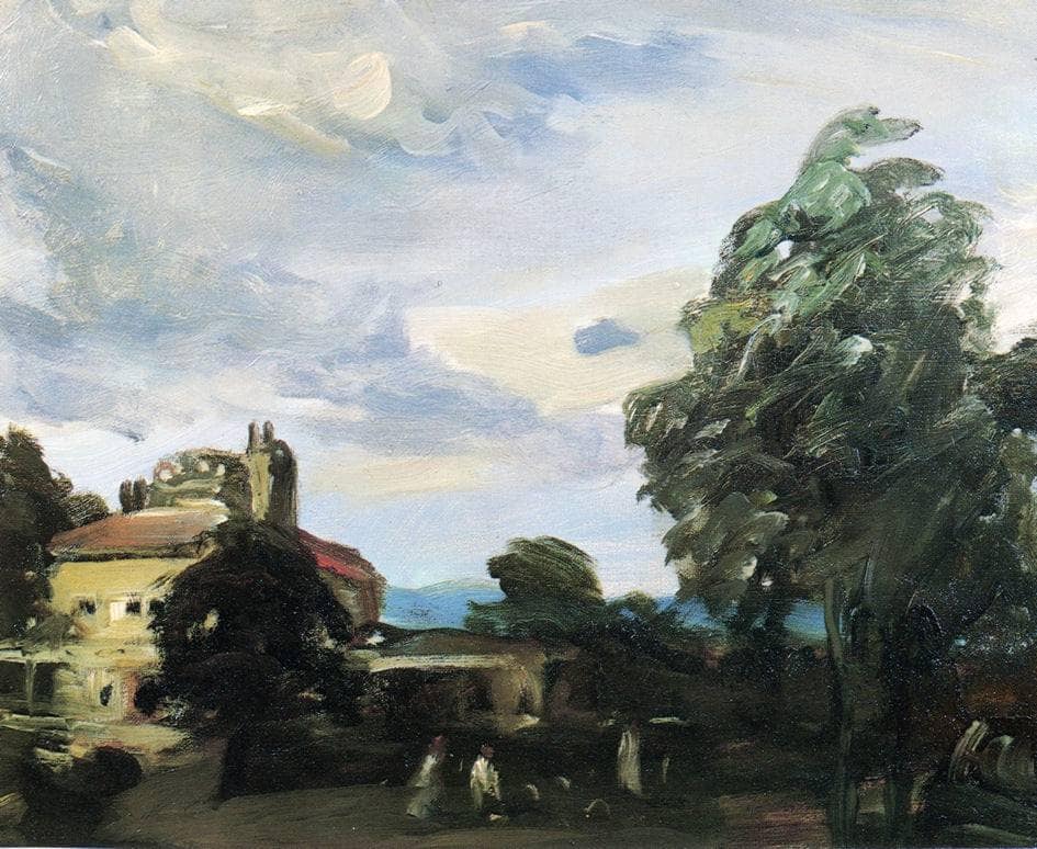Our Home in Fort Washington, Pennsylvania by John French Sloan — hand-painted architectural oil painting reproduction on canvas