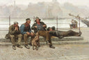 Out of Work or Nothing Doing by Ralph Hedley — hand-painted animal oil painting reproduction on canvas