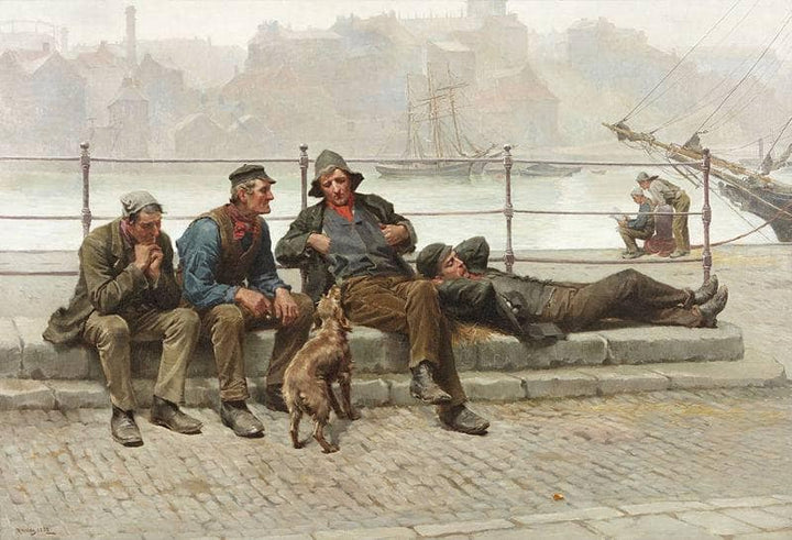 Out of Work or Nothing Doing by Ralph Hedley — hand-painted animal oil painting reproduction on canvas