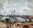Outer harbour of Le Havre by Camille Pissarro — ships oil painting wall art, Impressionism