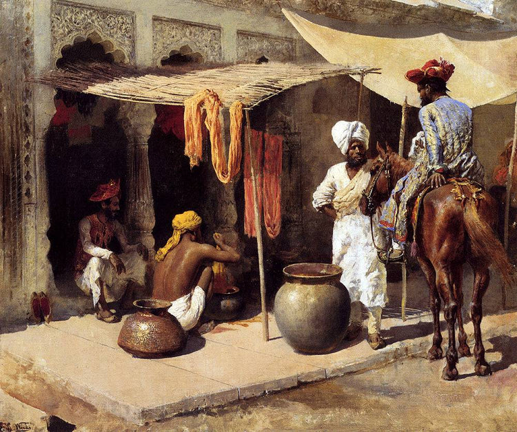 Outside An Indian Dye House - Edwin Lord Weeks