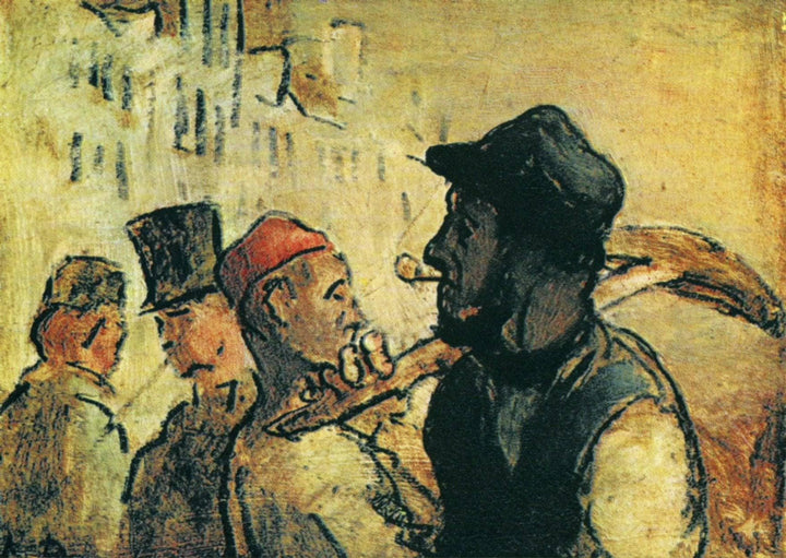 Ouvirers by Honore Daumier — hand-painted portrait oil painting reproduction on canvas