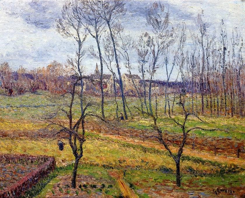 Overcast Weather at Nesles la Vallee by Gustave Loiseau — hand-painted botanical oil painting reproduction on canvas