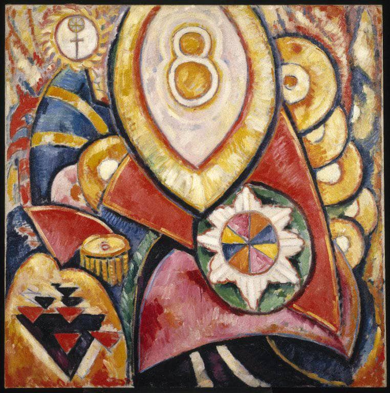 Painting No. 48 by Marsden Hartley — hand-painted abstract oil painting reproduction on canvas