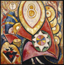 Painting No. 48 by Marsden Hartley — textures oil painting wall art, Abstract Art