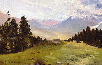 Paisagem by Alfredo Andersen — hand-painted eco oil painting reproduction on canvas