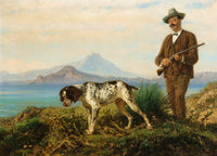 The stop at the Bolsena lake by Filippo Palizzi — hand-painted animal oil painting reproduction on canvas