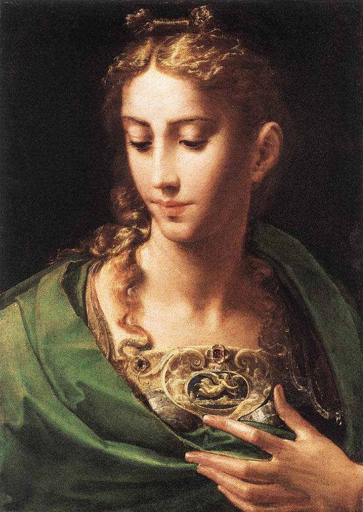Pallas Athene by Parmigianino — hand-painted cultural oil painting reproduction on canvas