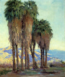 Palms by Guy Rose — hand-painted botanical oil painting reproduction on canvas