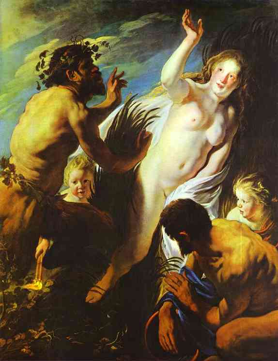 Pan and Syrinx by Jacob Jordaens — hand-painted cultural oil painting reproduction on canvas