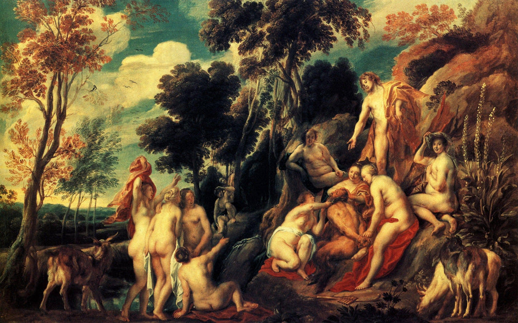Pan punished by the Nymphs by Jacob Jordaens — hand-painted cultural oil painting reproduction on canvas