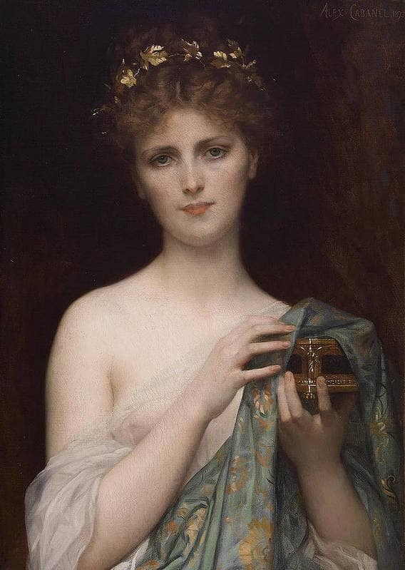 Pandora by Alexandre Cabanel — hand-painted portrait oil painting reproduction on canvas