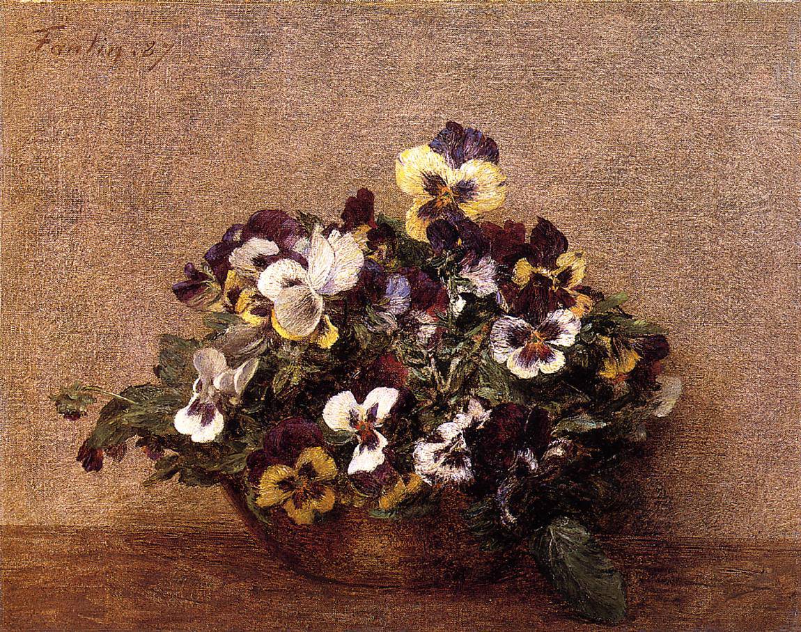 Pansies - Henri Fantin-Latour