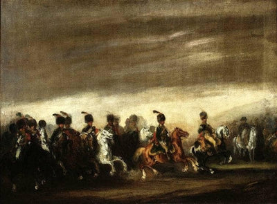 Parade Before Napoleon by Piotr MichaÅowski — oil painting reproduction