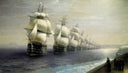 Parade of the Black Sea Fleet by Ivan Aivazovsky — ships oil painting wall art, Romanticism