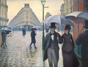 Paris, a Rainy Day by Gustave Caillebotte — group oil painting wall art, Impressionism