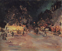 Paris at Night by Konstantin Korovin — city oil painting wall art, Impressionism