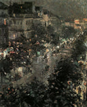 Paris at Night. Boulevard des Italiens by Konstantin Korovin — city oil painting wall art, Impressionism